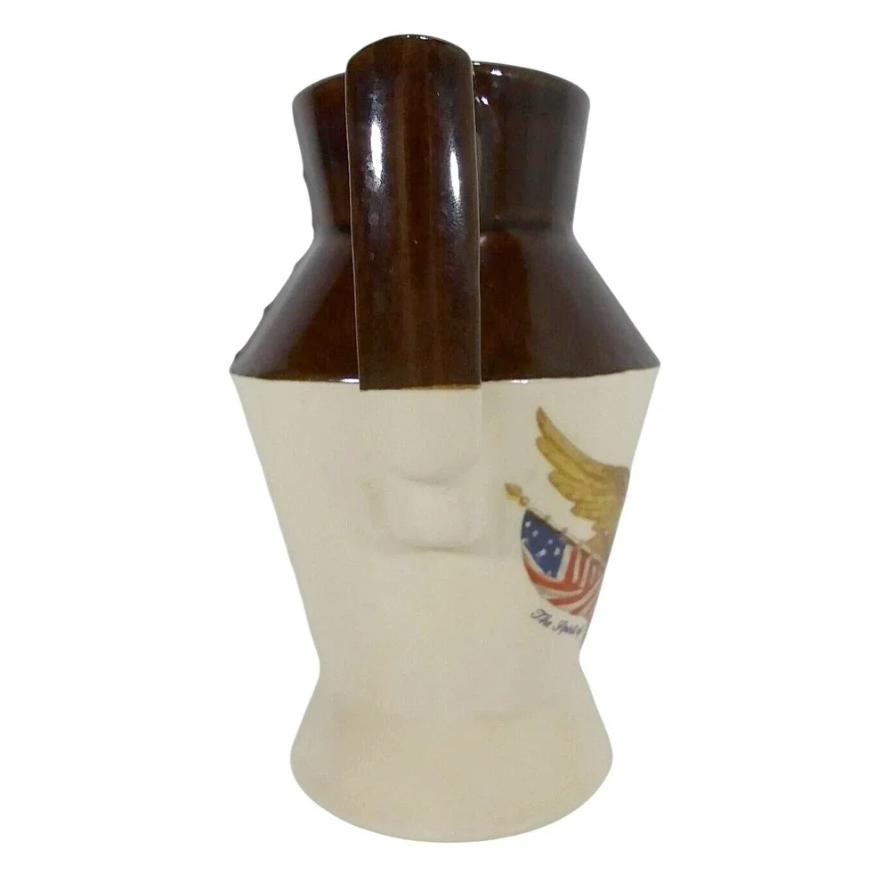 National‎ Gallery of Art Spirit of Seventy-Six Eagle Ceramic Pitcher Brown Cream